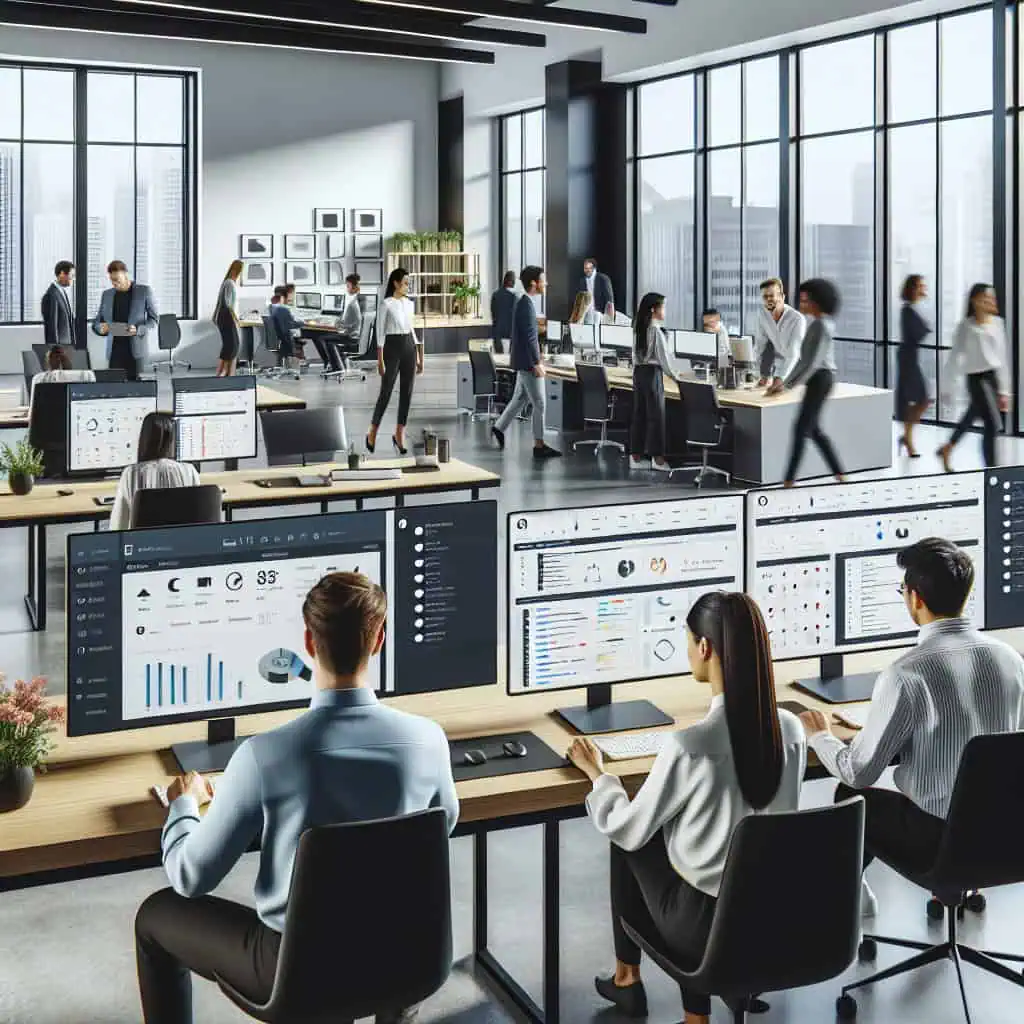 Moderne Arbeitsplatzgestaltung mit Workplace Management Software 15 Besuch im Hightech-Office mit Computer-Aided Facility Management Tools.